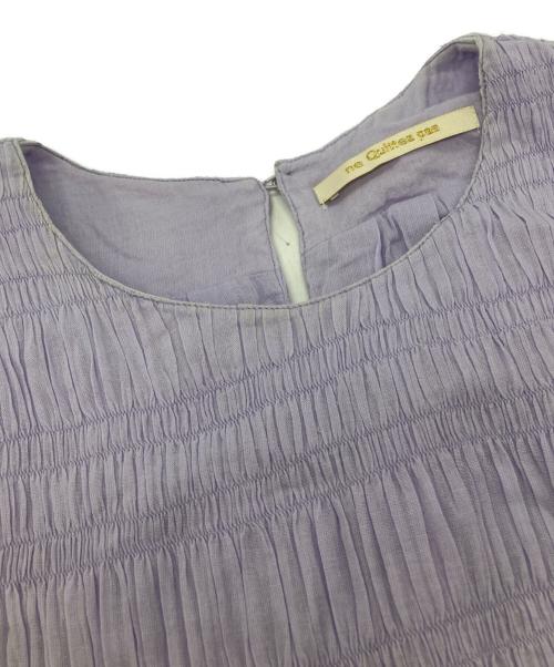 ne quittez pas（ヌキテパ）ne quittez pas (ヌキテパ) Cotton Voile Shirring Sleeveless Dress パープル サイズ:Sの古着・服飾アイテム