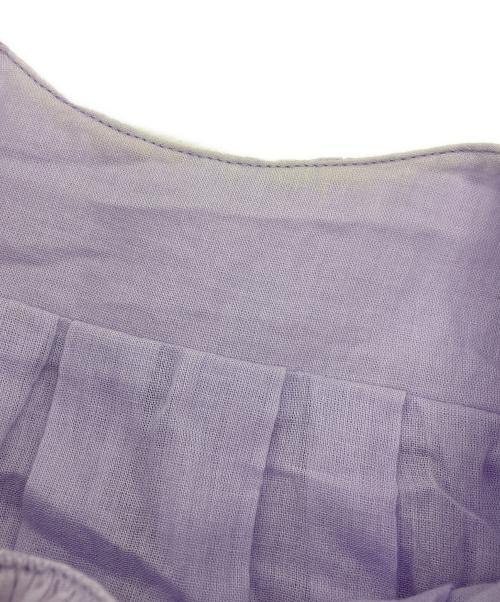 ne quittez pas（ヌキテパ）ne quittez pas (ヌキテパ) Cotton Voile Shirring Sleeveless Dress パープル サイズ:Sの古着・服飾アイテム