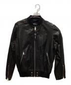 DIESELディーゼル）の古着「レザージャケット」｜ブラック