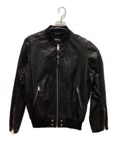中古・古着通販】BURBERRY (バーバリー) シングルライダースジャケット