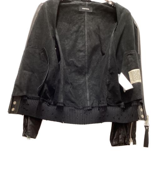 DIESEL（ディーゼル）DIESEL (ディーゼル) レザージャケット ブラック サイズ:Ｍの古着・服飾アイテム