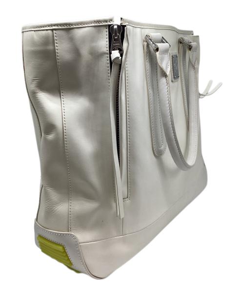 DIESEL（ディーゼル）DIESEL (ディーゼル) レザートートバッグ ホワイトの古着・服飾アイテム