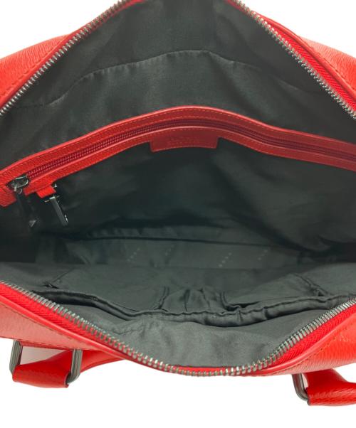 BOSS HUGO BOSS（ボス ヒューゴボス）BOSS HUGO BOSS (ボス ヒューゴボス) 2WAYレザーバッグ レッドの古着・服飾アイテム