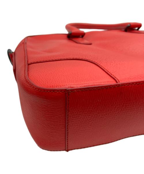 BOSS HUGO BOSS（ボス ヒューゴボス）BOSS HUGO BOSS (ボス ヒューゴボス) 2WAYレザーバッグ レッドの古着・服飾アイテム