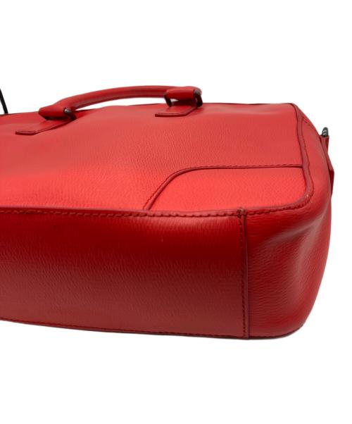 BOSS HUGO BOSS（ボス ヒューゴボス）BOSS HUGO BOSS (ボス ヒューゴボス) 2WAYレザーバッグ レッドの古着・服飾アイテム