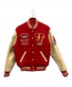 VANヴァン）の古着「レザースリーブスタジャン」｜レッド