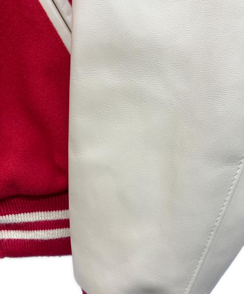 VAN（ヴァン）VAN (ヴァン) レザースリーブスタジャン レッド サイズ:Mの古着・服飾アイテム