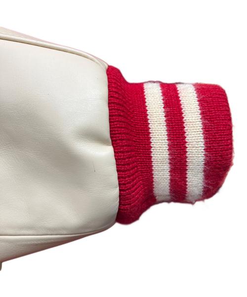 VAN（ヴァン）VAN (ヴァン) レザースリーブスタジャン レッド サイズ:Mの古着・服飾アイテム