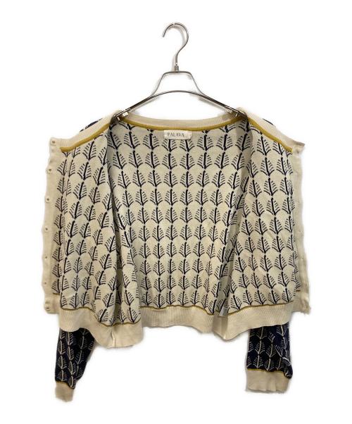 PALAVA（パラバ）PALAVA (パラバ) ジャガードカーディガン ネイビー サイズ:SIZE XLの古着・服飾アイテム