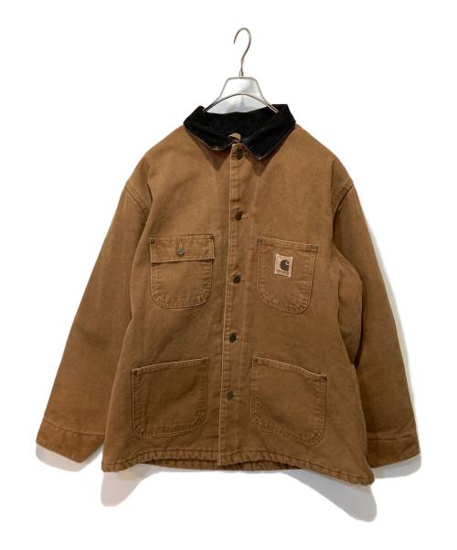 CarHartt（カーハート）CarHartt (カーハート) 裏地ブランケット ダック地カバーオール ブラウン サイズ:Ｌの古着・服飾アイテム