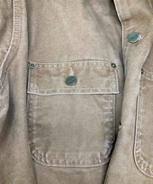 CarHartt（カーハート）CarHartt (カーハート) 裏地ブランケット ダック地カバーオール ブラウン サイズ:Ｌの古着・服飾アイテム