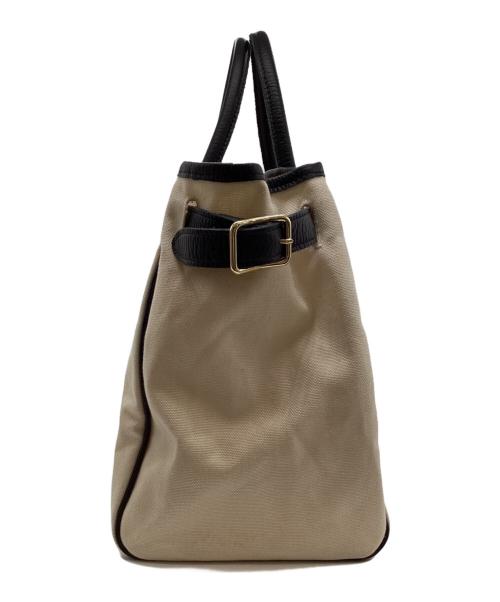 YOUNG & OLSEN The DRYGOODS STORE（ヤングアンドオルセン ザ ドライグッズストア）YOUNG & OLSEN The DRYGOODS STORE (ヤングアンドオルセン ザ ドライグッズストア) green label relaxing (グリーンレーベルリラクシング) BELTED CVS トートバッグ ホワイトの古着・服飾アイテム