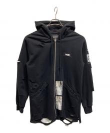 MISBHV（ミスビヘイブ）の古着「ダメージ加工ロングパーカー」｜ブラック