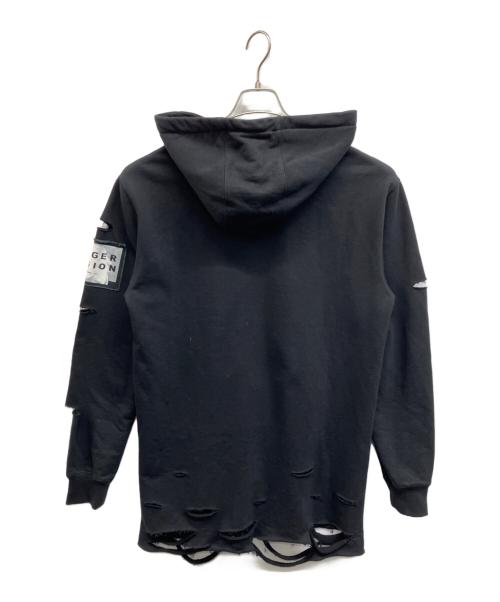 MISBHV（ミスビヘイブ）misbhv (ミスビヘイブ) ダメージ加工ロングパーカー ブラック サイズ:Sの古着・服飾アイテム