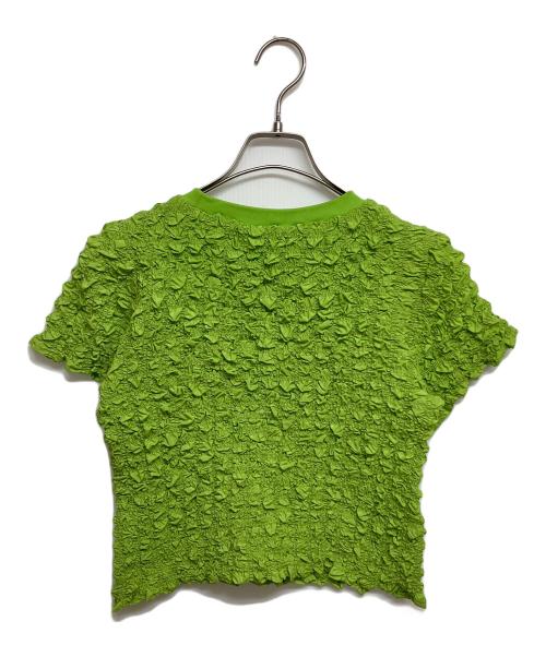 MAISON SPECIAL（メゾンスペシャル）MAISON SPECIAL (メゾンスペシャル) Shirring Printed T-shirt グリーン サイズ:SIZ Freeの古着・服飾アイテム