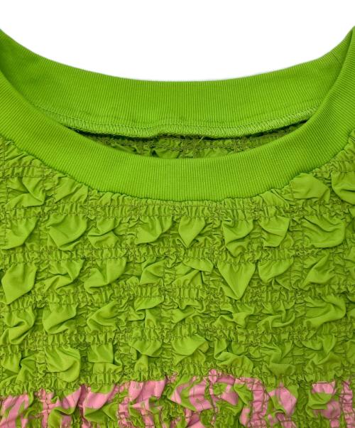 MAISON SPECIAL（メゾンスペシャル）MAISON SPECIAL (メゾンスペシャル) Shirring Printed T-shirt グリーン サイズ:SIZ Freeの古着・服飾アイテム