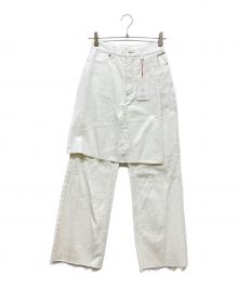 MAISON SPECIAL（メゾンスペシャル）の古着「Layered Wrap Denim Pants」｜ホワイト