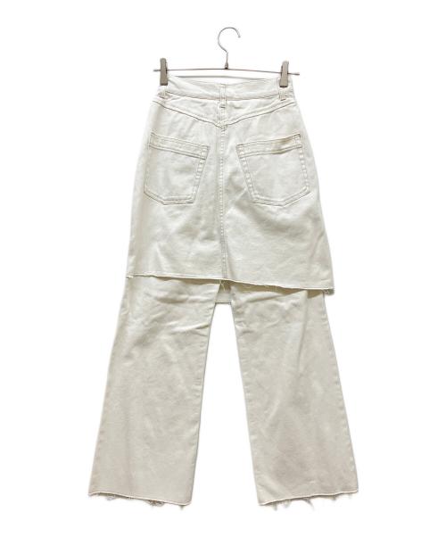 MAISON SPECIAL（メゾンスペシャル）MAISON SPECIAL (メゾンスペシャル) Layered Wrap Denim Pants ホワイト サイズ:36 未使用品の古着・服飾アイテム
