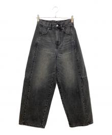 BEAUTY&YOUTH（ビューティーアンドユース）の古着「サイドパッチ デニムパンツ」｜ブラック