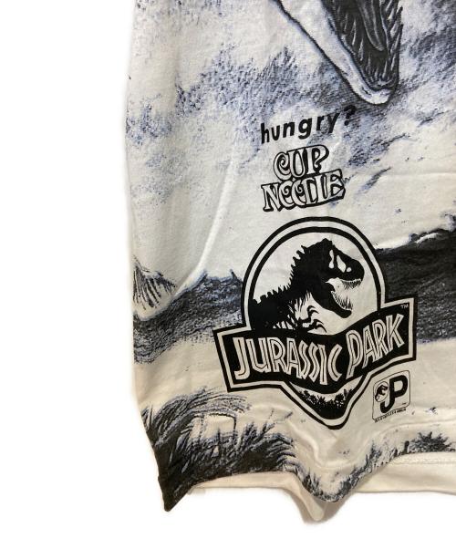 Hanes（ヘインズ）Hanes (ヘインズ) JURASSIC PARK×CUP NOODLE Tシャツ ブラック サイズ:Ｌの古着・服飾アイテム