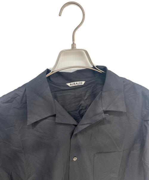 AURALEE（オーラリー）AURALEE (オーラリー) SELVEDGE WEATHER CLOTH HALF SLEEVED SHIRTS　A8SS02WC ブラック サイズ:5の古着・服飾アイテム