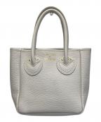 YOUNG & OLSEN The DRYGOODS STOREヤングアンドオルセン ザ ドライグッズストア）の古着「EMBOSSED LEATHER TOTE XS」｜ホワイト