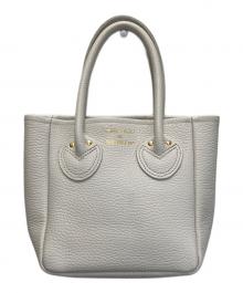 YOUNG & OLSEN The DRYGOODS STORE（ヤングアンドオルセン ザ ドライグッズストア）の古着「EMBOSSED LEATHER TOTE XS」｜ホワイト