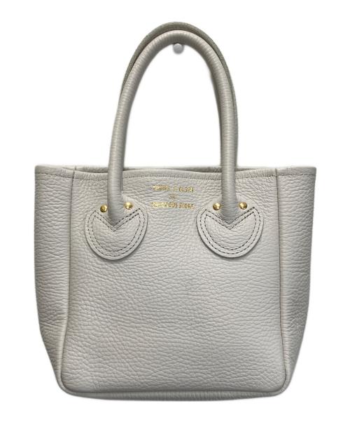 YOUNG & OLSEN The DRYGOODS STORE（ヤングアンドオルセン ザ ドライグッズストア）YOUNG & OLSEN The DRYGOODS STORE (ヤングアンドオルセン ザ ドライグッズストア) EMBOSSED LEATHER TOTE XS ホワイトの古着・服飾アイテム