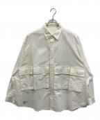 FreshServiceフレッシュサービス）の古着「FLAP POCKET L/S SHIRT」｜ホワイト