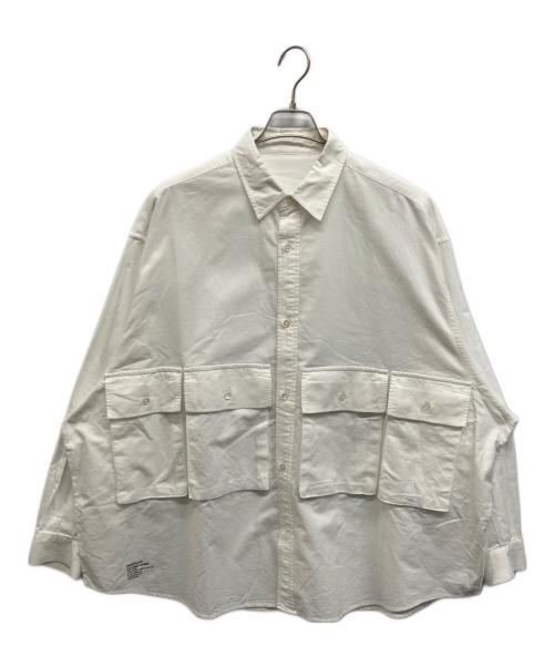 FreshService（フレッシュサービス）FreshService (フレッシュサービス) FLAP POCKET L/S SHIRT ホワイト サイズ:Freeの古着・服飾アイテム