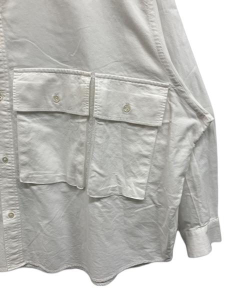 FreshService（フレッシュサービス）FreshService (フレッシュサービス) FLAP POCKET L/S SHIRT ホワイト サイズ:Freeの古着・服飾アイテム