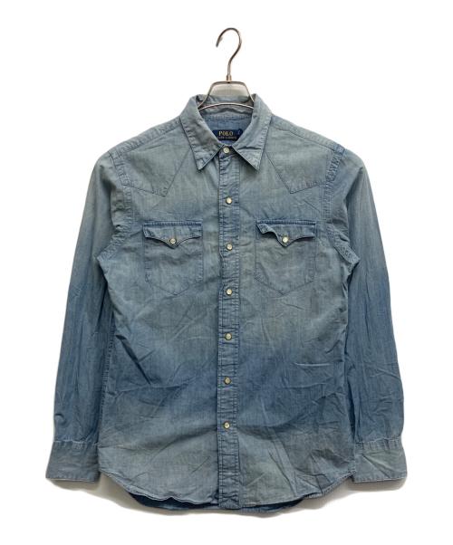 POLO RALPH LAUREN（ポロ・ラルフローレン）POLO RALPH LAUREN (ポロ・ラルフローレン) ウエスタンシャツ ブルー サイズ:Sの古着・服飾アイテム