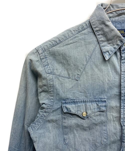 POLO RALPH LAUREN（ポロ・ラルフローレン）POLO RALPH LAUREN (ポロ・ラルフローレン) ウエスタンシャツ ブルー サイズ:Sの古着・服飾アイテム