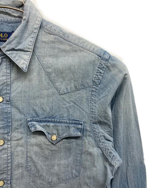 POLO RALPH LAUREN（ポロ・ラルフローレン）POLO RALPH LAUREN (ポロ・ラルフローレン) ウエスタンシャツ ブルー サイズ:Sの古着・服飾アイテム