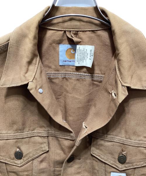 CarHartt（カーハート）CarHartt (カーハート) ダックトラッカージャケット ブラウン サイズ:40の古着・服飾アイテム