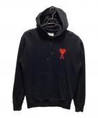 amiアミ）の古着「LARGE HEART LOGO HOODIE」｜ブラック