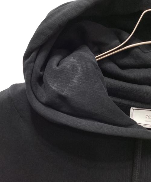 ami（アミ）ami (アミ) LARGE HEART LOGO HOODIE ブラック サイズ:XLの古着・服飾アイテム