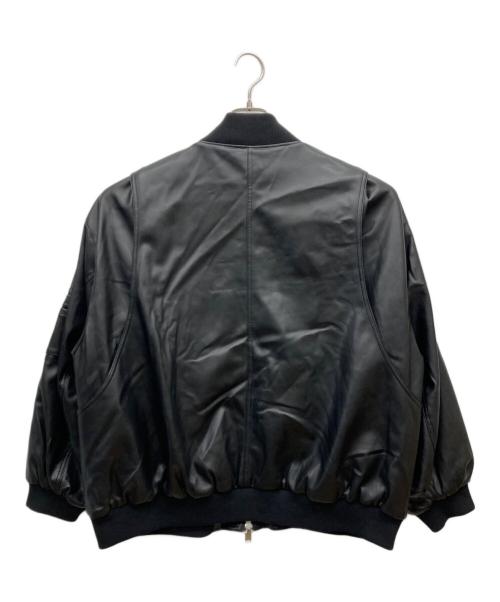 Lui's（ルイス）Lui's (ルイス) フェイクレザーMA-1 ブラック サイズ:FREEの古着・服飾アイテム