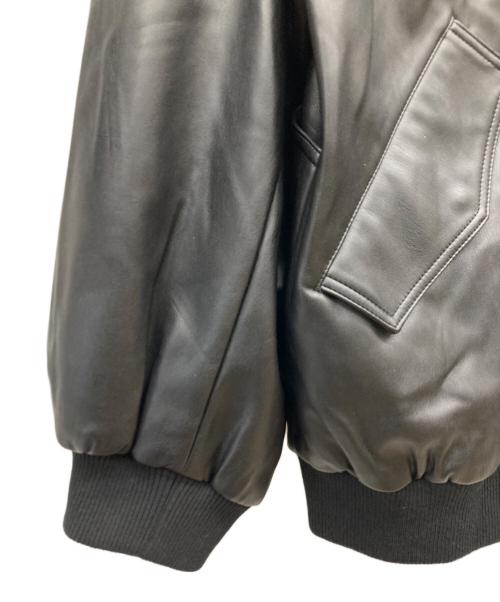 Lui's（ルイス）Lui's (ルイス) フェイクレザーMA-1 ブラック サイズ:FREEの古着・服飾アイテム