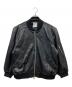 Lui's（ルイス）の古着「フェイクレザーMA-1」｜ブラック