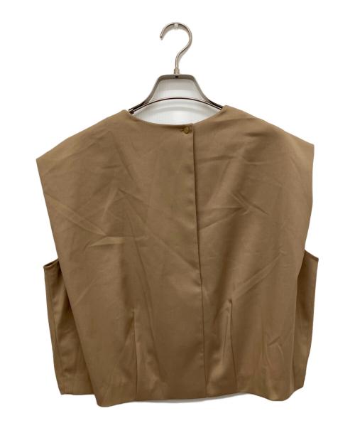 Noble（ノーブル）Noble (ノーブル) エステルツイルショートレングスブラウス ベージュ サイズ:Freeの古着・服飾アイテム