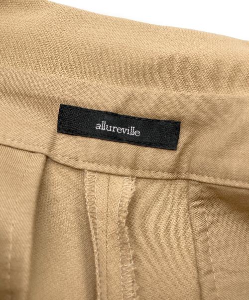 allureville（アルアバイル）allureville (アルアバイル) サイドボタンワイドパンツ ブラウン サイズ:1の古着・服飾アイテム