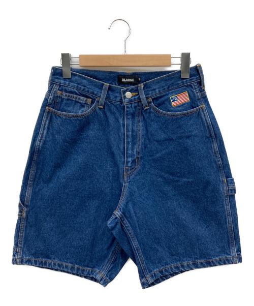 X-LARGE（エクストララージ）X-LARGE (エクストララージ) DENIM PAINTER SHORT PANTS インディゴ サイズ:W30の古着・服飾アイテム