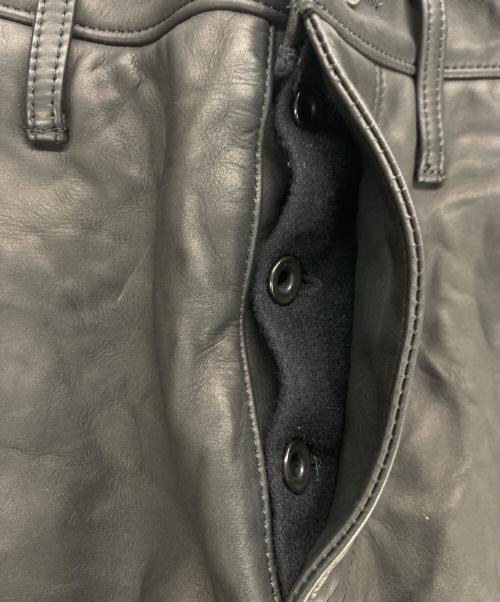 acanthus（アカンサス）acanthus (アカンサス) ホースレザーパンツ ブラック サイズ:Mの古着・服飾アイテム