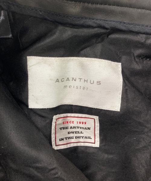 acanthus（アカンサス）acanthus (アカンサス) ホースレザーパンツ ブラック サイズ:Mの古着・服飾アイテム