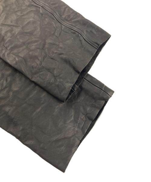 acanthus（アカンサス）acanthus (アカンサス) ホースレザーパンツ ブラック サイズ:Mの古着・服飾アイテム