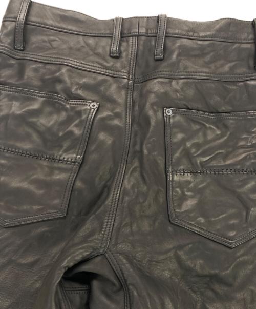 acanthus（アカンサス）acanthus (アカンサス) ホースレザーパンツ ブラック サイズ:Mの古着・服飾アイテム