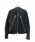 Martin Margiela14マルタンマルジェラ14）の古着「05AW 5ZIP スエードライダースジャケット」｜ブラック