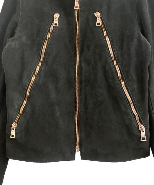 Martin Margiela14（マルタンマルジェラ14）Martin Margiela14 (マルタンマルジェラ14) 05AW 5ZIP スエードライダースジャケット ブラック サイズ:44の古着・服飾アイテム