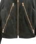 中古・古着 Martin Margiela14 (マルタンマルジェラ14) 05AW 5ZIP スエードライダースジャケット ブラック サイズ:44：200000円